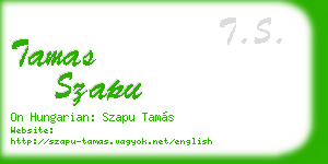 tamas szapu business card